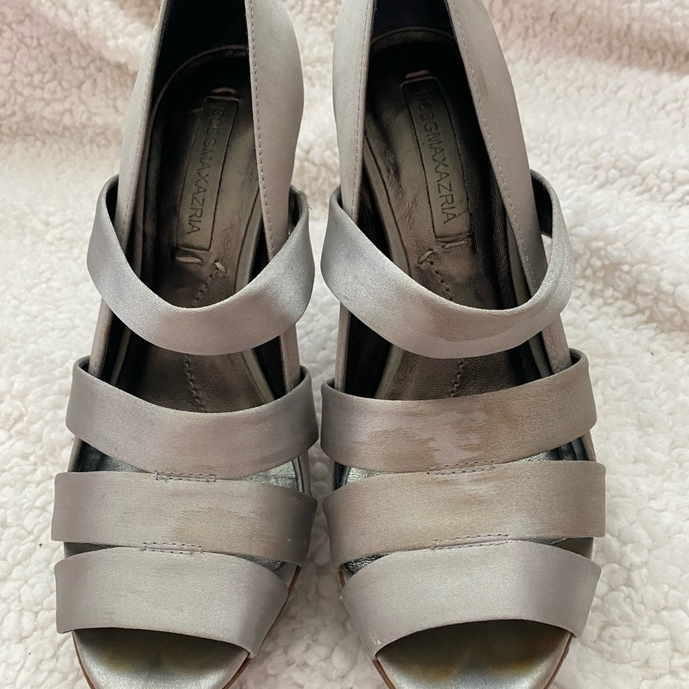 BCBG Maxazria Elegant Gray Strappy Women's Shoes